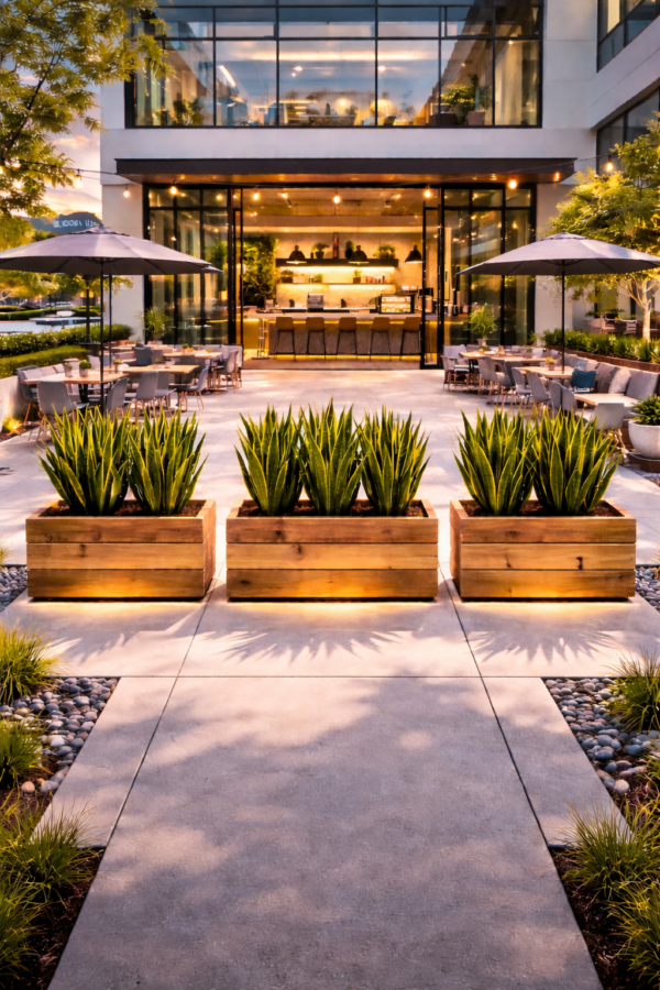 44 inch planter - Natural Organic Partition